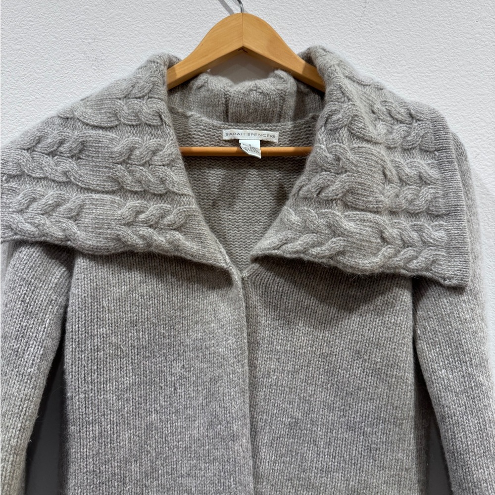 Sarah Spencer Lambs Wool Cardigan Sweater - Picture 4 of 5